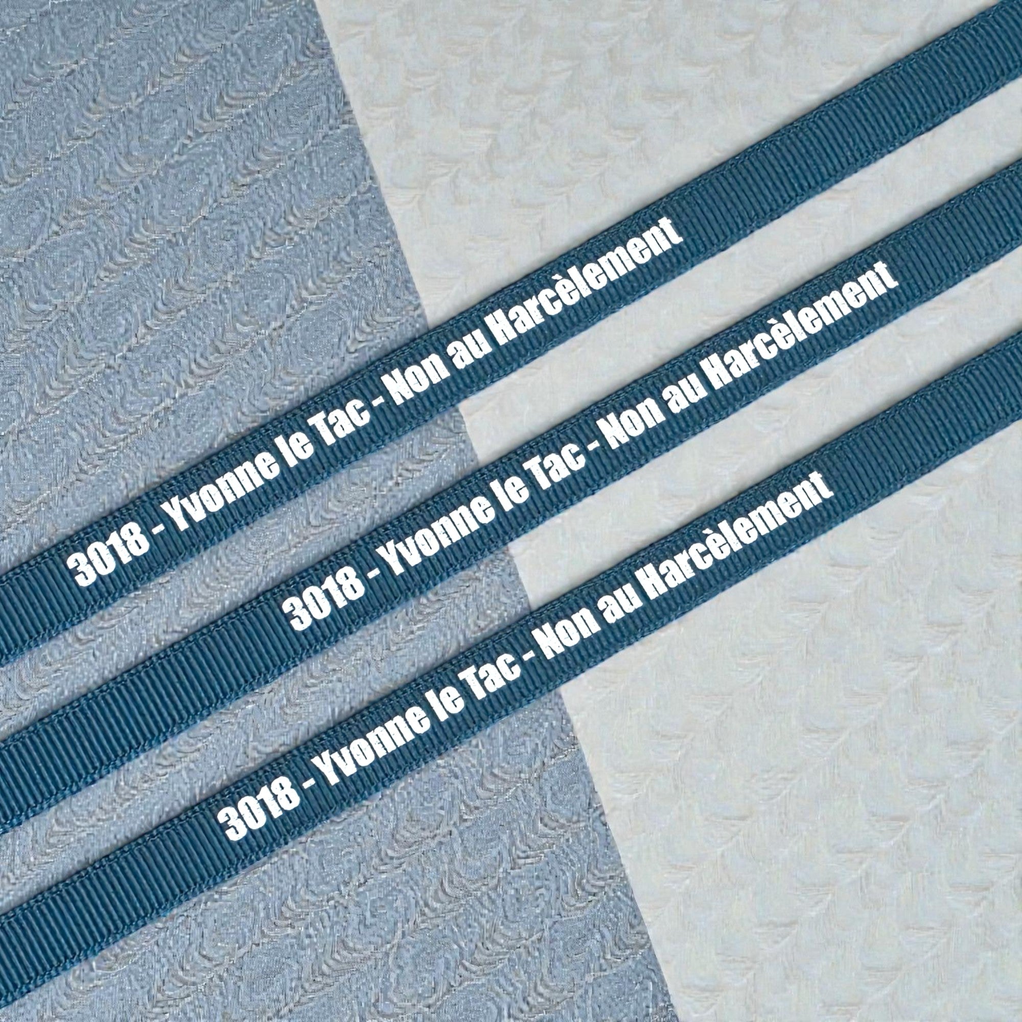 Bracelet NON AU HARCÈLEMENT - tissu personnalisé